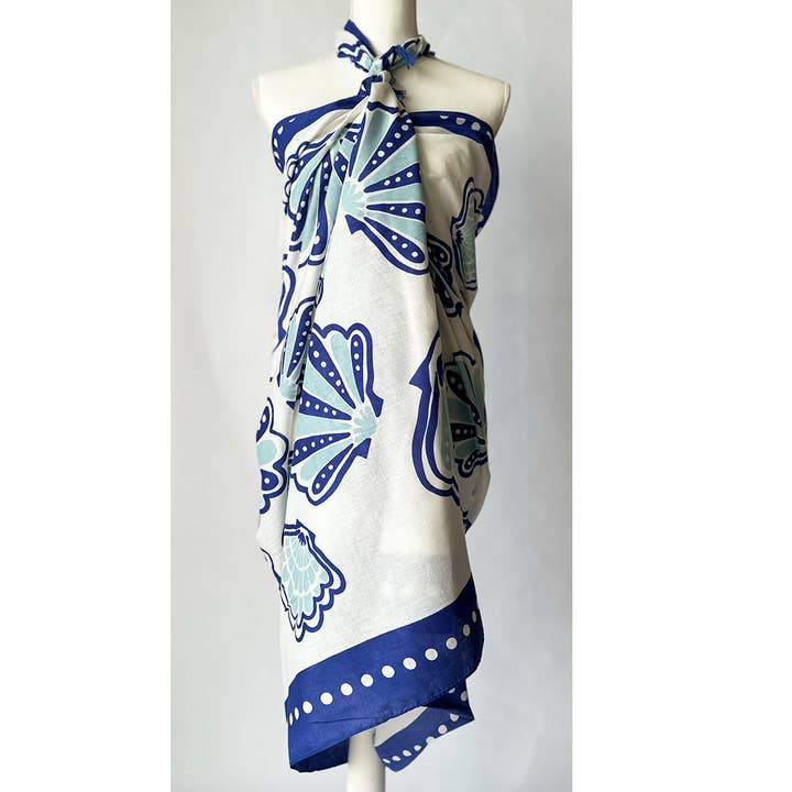 Lilibridge - Wholesale Swim Cover Up - Women's - The Bahamas Wrap, Shell Fiesta3