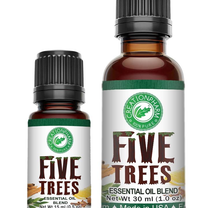 Creation Farm Inc – wholesale Essential oil – Five Trees Essential Oil Blend Cinnamon Clove Eucalyptus Rosemary Lemon Frankincense Pure Multi Purpose Aromatherapy Oil6