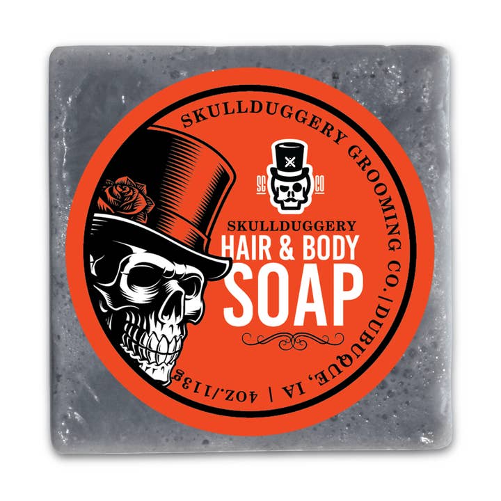 Hair & Body Soap for wholesale by Skullduggery Grooming Co.