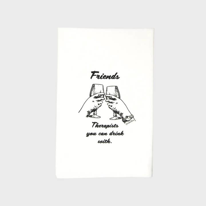Friend Therapist Dish Towel | Tea Towels | Kitchen Towels for wholesale by Green Bee Tea Towels