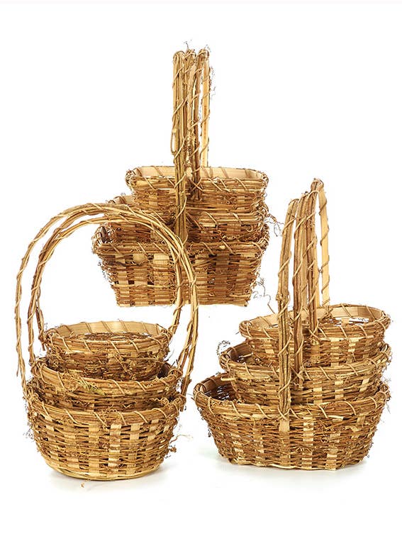 Baskets, Set of 3 Assorted Shapes Item # 64452 for wholesale by Napco