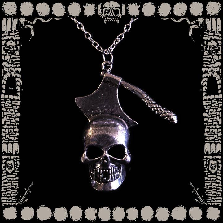 Collana vintage Skull Axe per la vendita all'ingrosso da parte di Horrid Realm