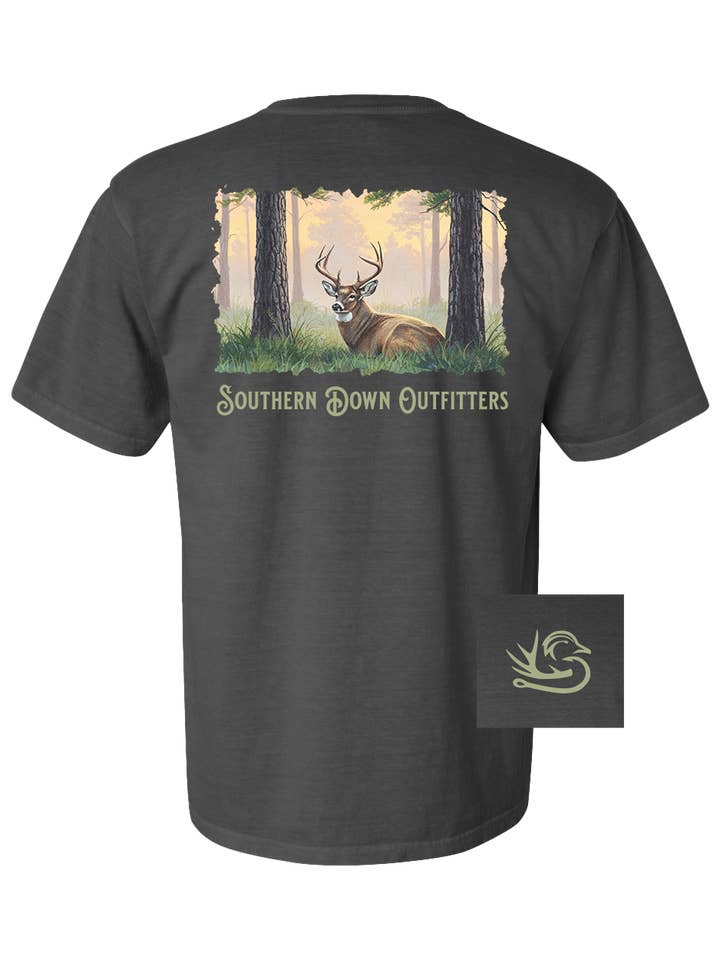 Bedded Down Buck Youth Tee for wholesale by Southern Down Outfitters