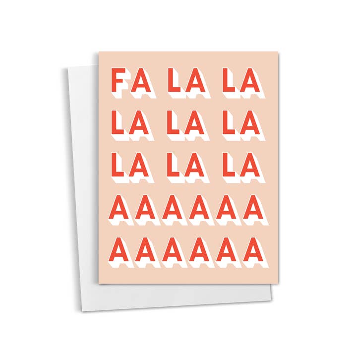 Fa La La Holiday Card for wholesale by Asteria Studio