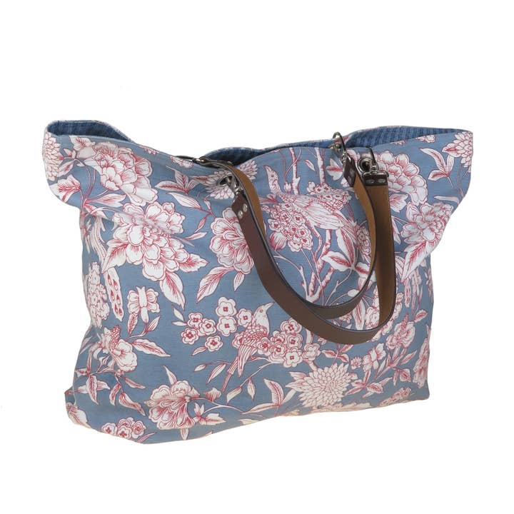 Supplement D'Am - Wholesale Tote Bag - Women's - Heritage reversible cotton bag with bird pattern