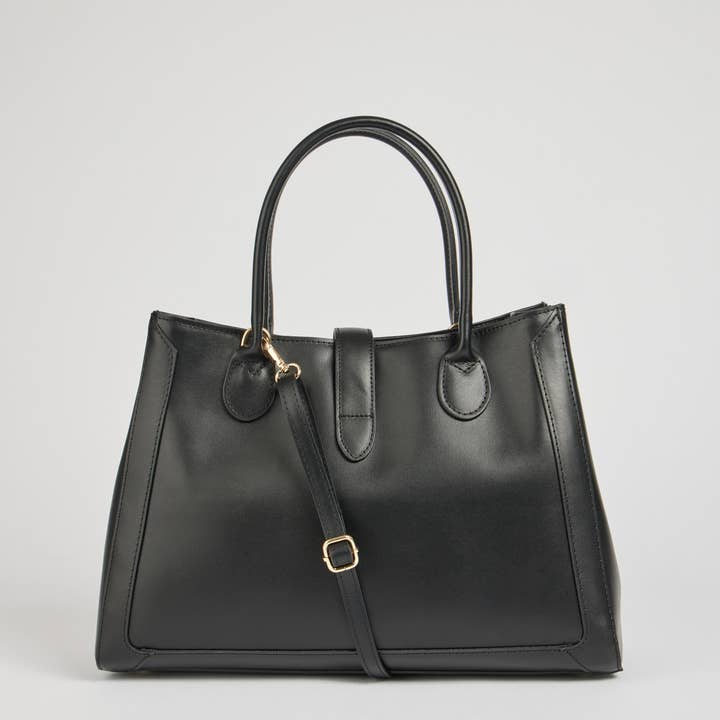 Voemièn - Wholesale Top handle bag – women's - Chloe Bag in Black Brushed Leather3