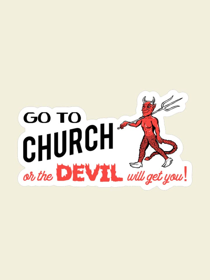 Go To Church Stickers for wholesale by Southern Native