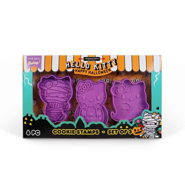 Handstand Kitchen - Venta al por mayor Cortapastas - Sellos para galletas de Halloween de Hello Kitty®, juego de 3