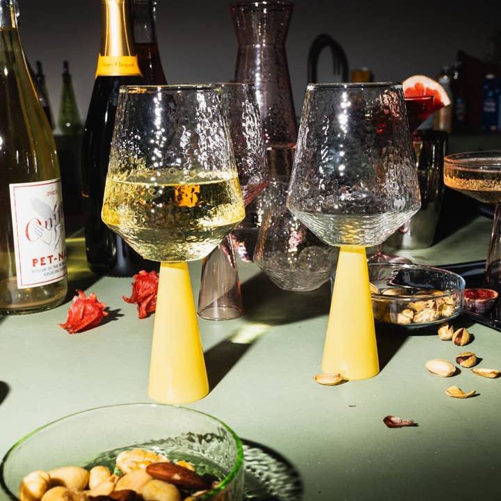 Brut Homeware – Großhandel Weingläser – Weinglas Claude, klar/topas opak, 2er-Set