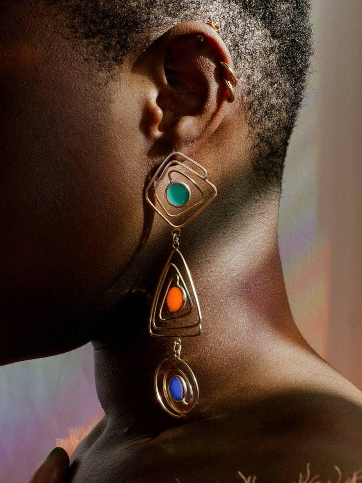 colorful statement earrings: Labyrinths for wholesale by StudioSophiaSophia
