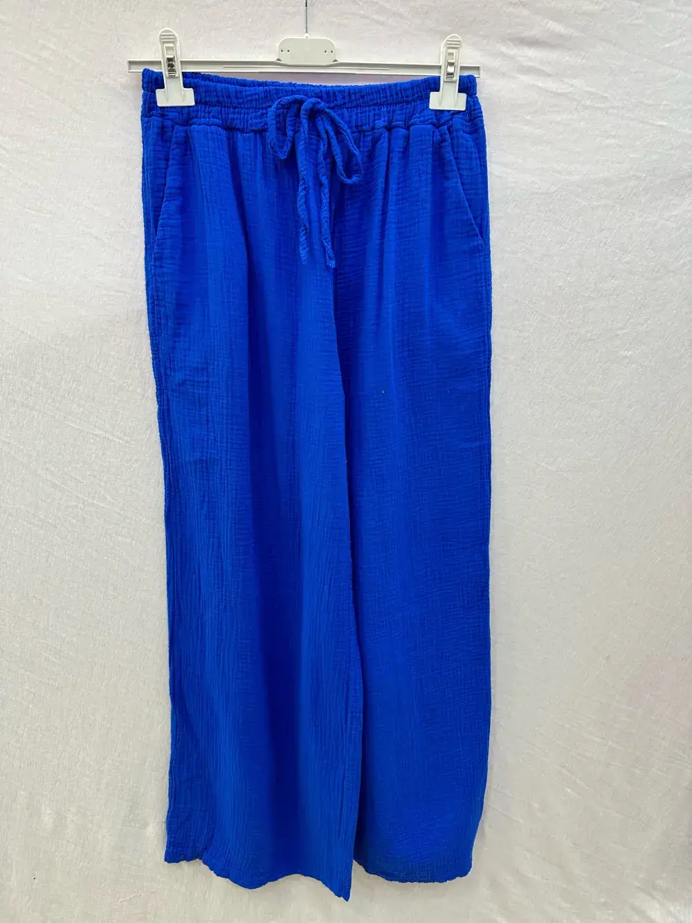 Mimi & Gogo - Wholesale Pants - Women's - Cotton gauze pants with pockets @5375_PGazePoches9