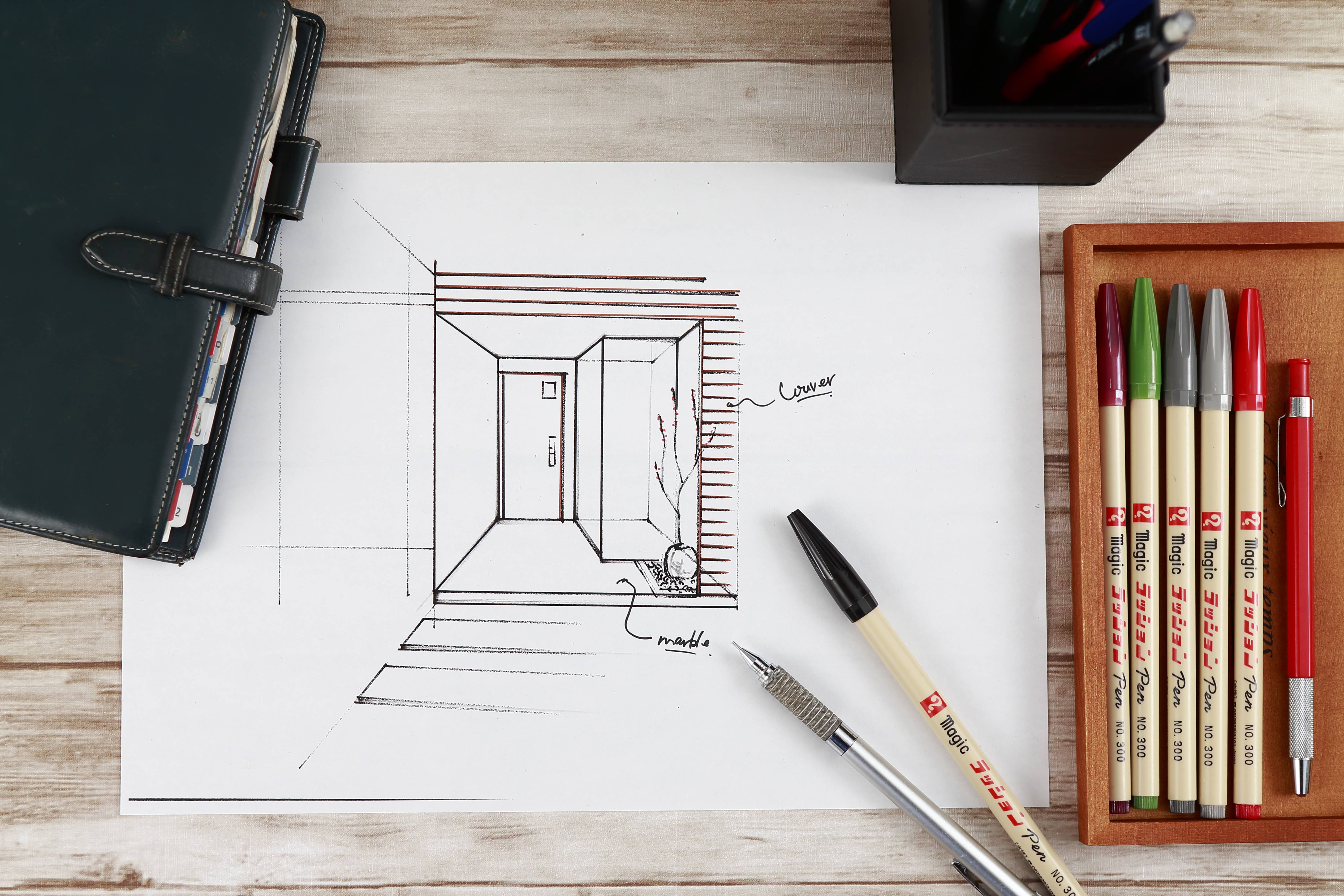 NAKABAYASHI Stationery - Wholesale Marker - Magic Rashon Fine Pen for Drawing (Non-Permanent Marker)20