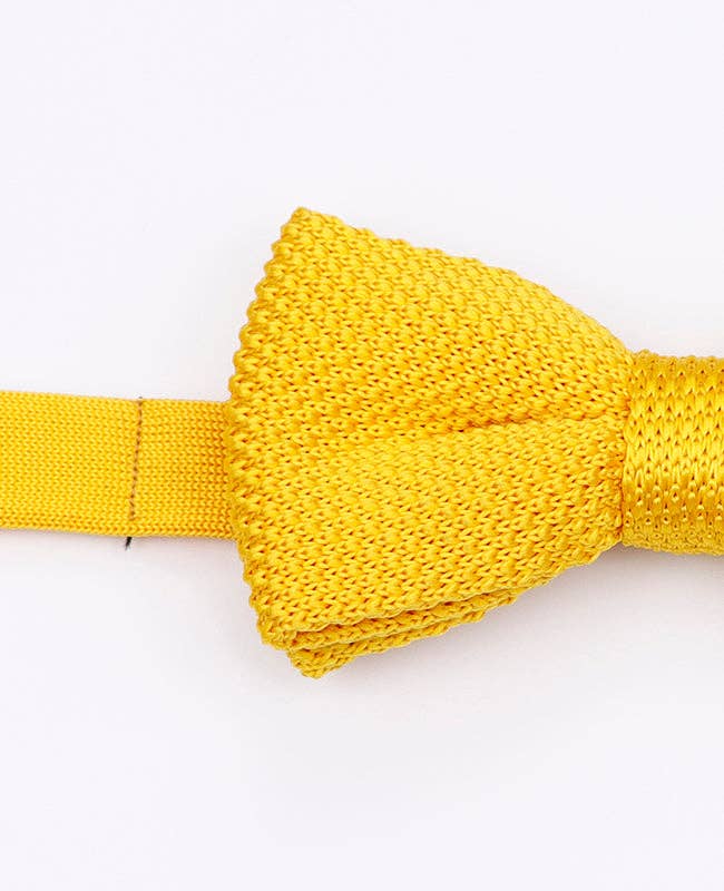 Unipap's - Wholesale Bow Tie - Men's - Men's Yellow Knitted Bow Tie "Léon"2