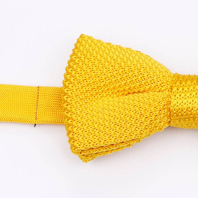 Unipap's - Wholesale Bow Tie - Men's - Men's Yellow Knitted Bow Tie "Léon"2