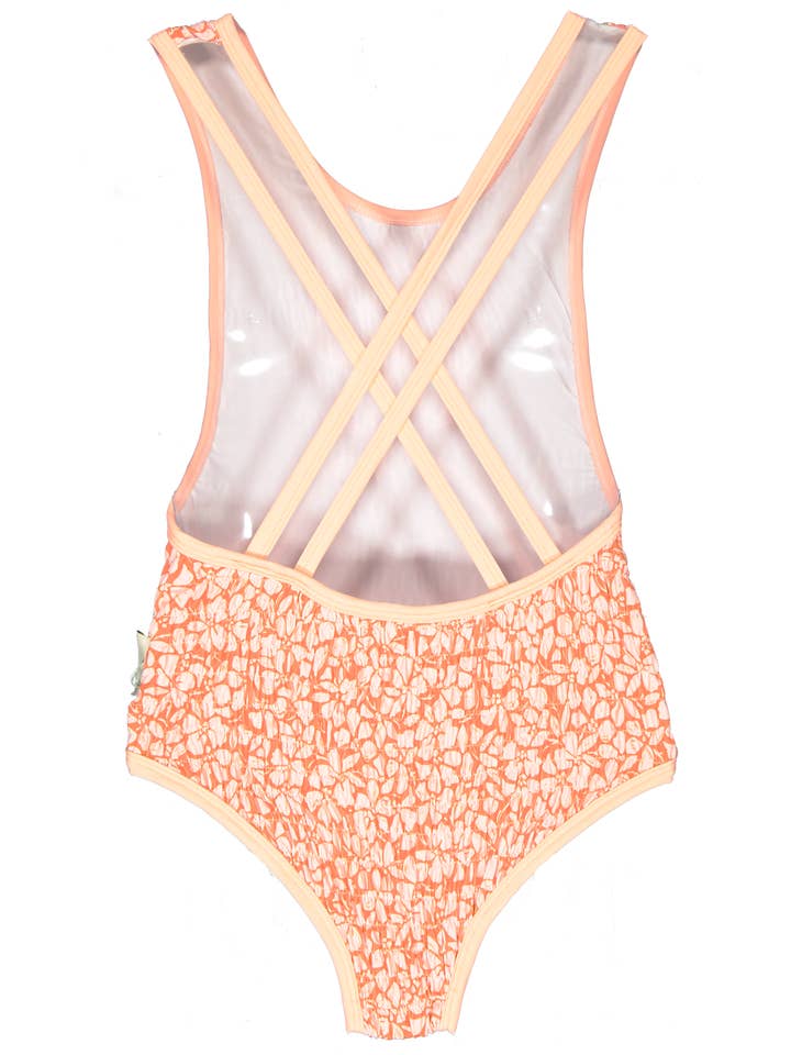 Paperboat - Wholesale One Piece Swimsuit - Kids - Paradise flowers frilled swimsuit3