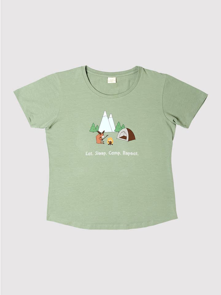 Damen-Camp-T-Shirt - MMLT007 für den Großhandel von MILLIE + MOOSE