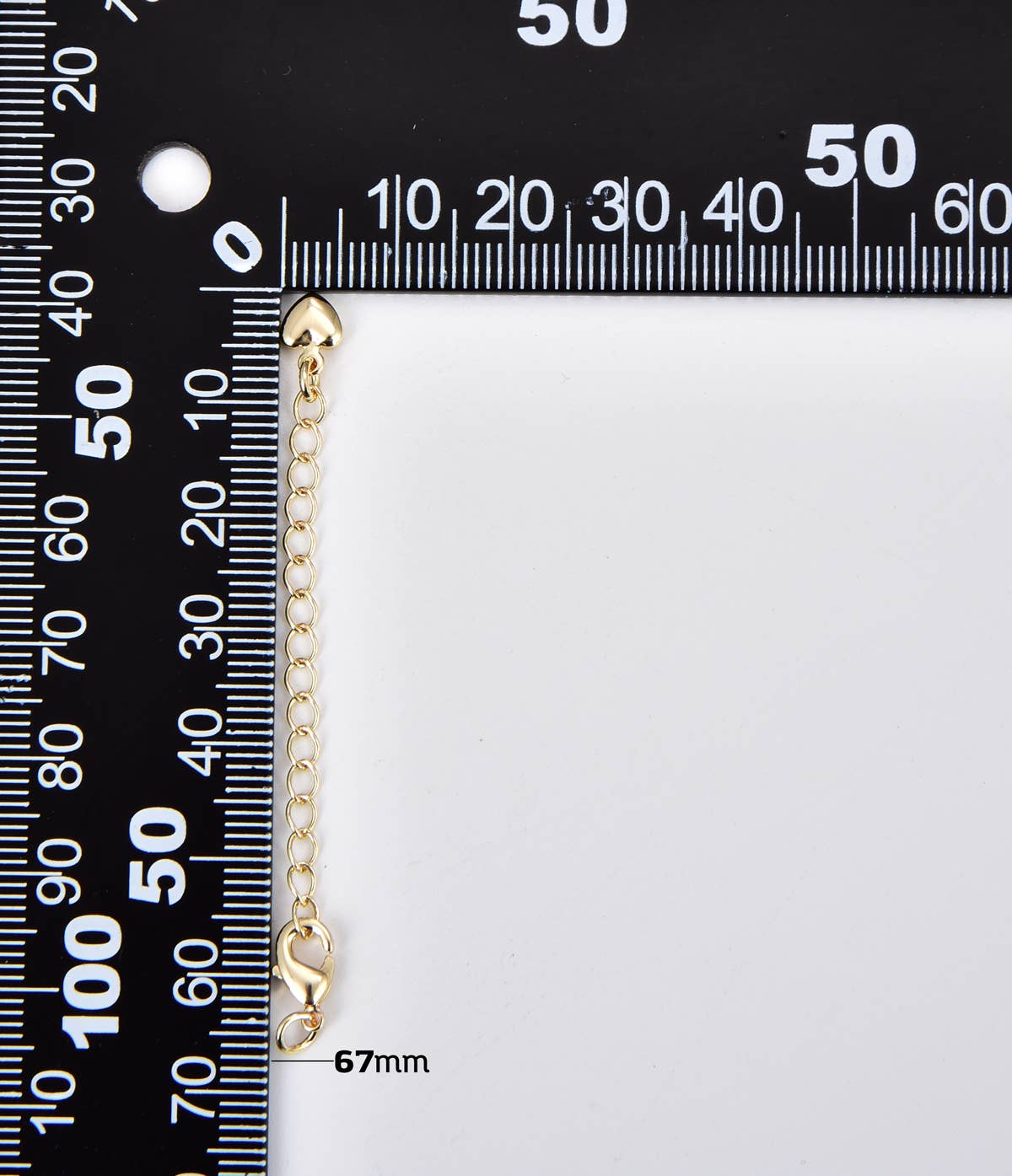 findings4uGem - Wholesale Pendant/Charm Necklace - Minimalist Heart Chain Extender with Lobster Clasp, CL5521