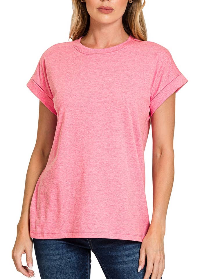 Vanilla Monkey - Wholesale Knit top – Women's - Cotton Crew Neck Short Sleeve T-shirt11