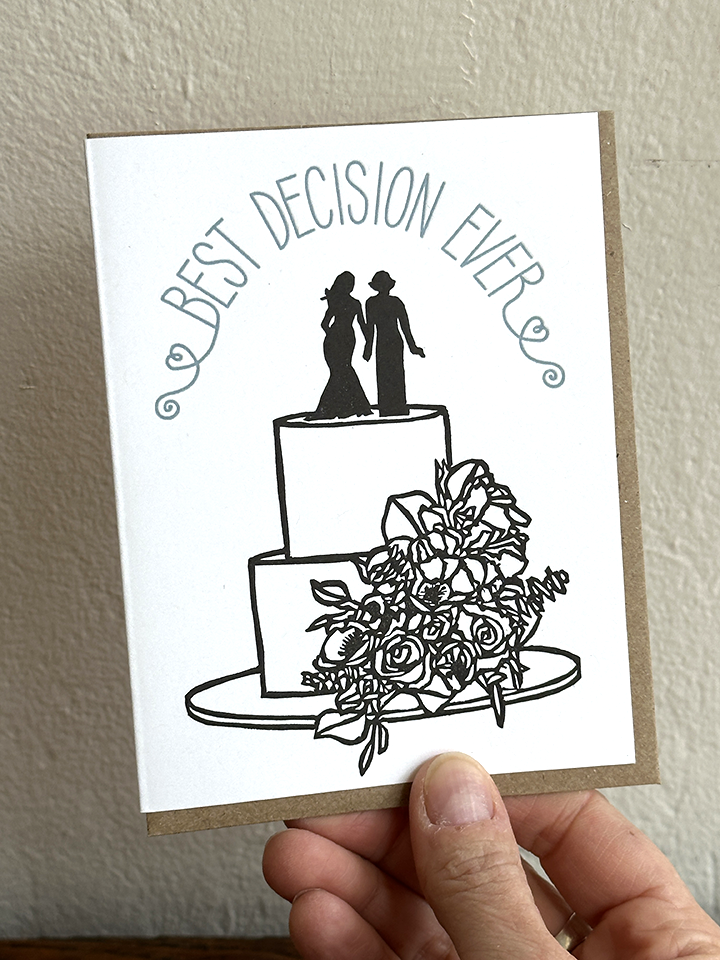 Lynn-oleum – wholesale Bröllopskort – Bästa beslutet någonsin Brud/Bride BREVTRYCKSKORT1