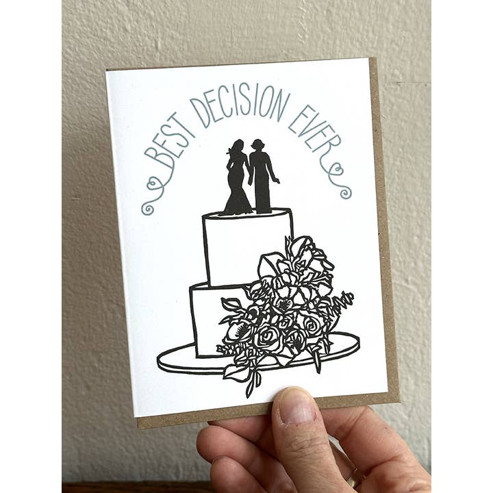 Lynn-oleum – wholesale Bröllopskort – Bästa beslutet någonsin Brud/Bride BREVTRYCKSKORT1