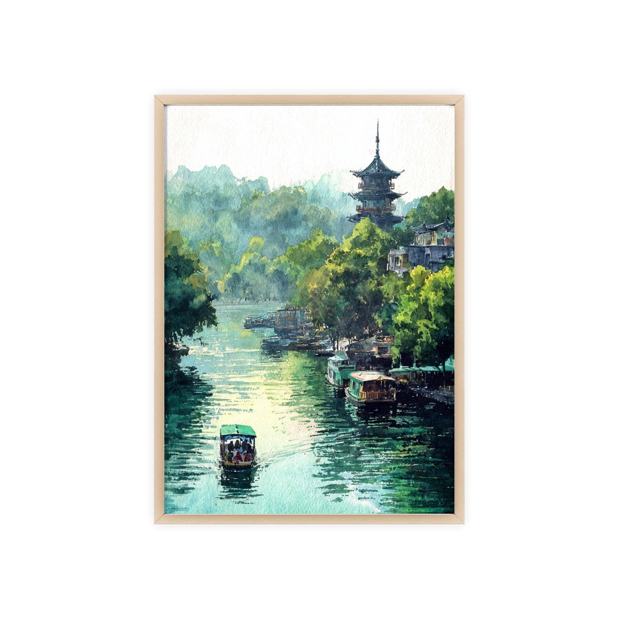 Premium Travel Art - Wholesale Art Print - Hangzhou China Watercolor Art Hangzhou Travel Print Hangzhou China Artwork Hangzhou Decor China Wall Art6