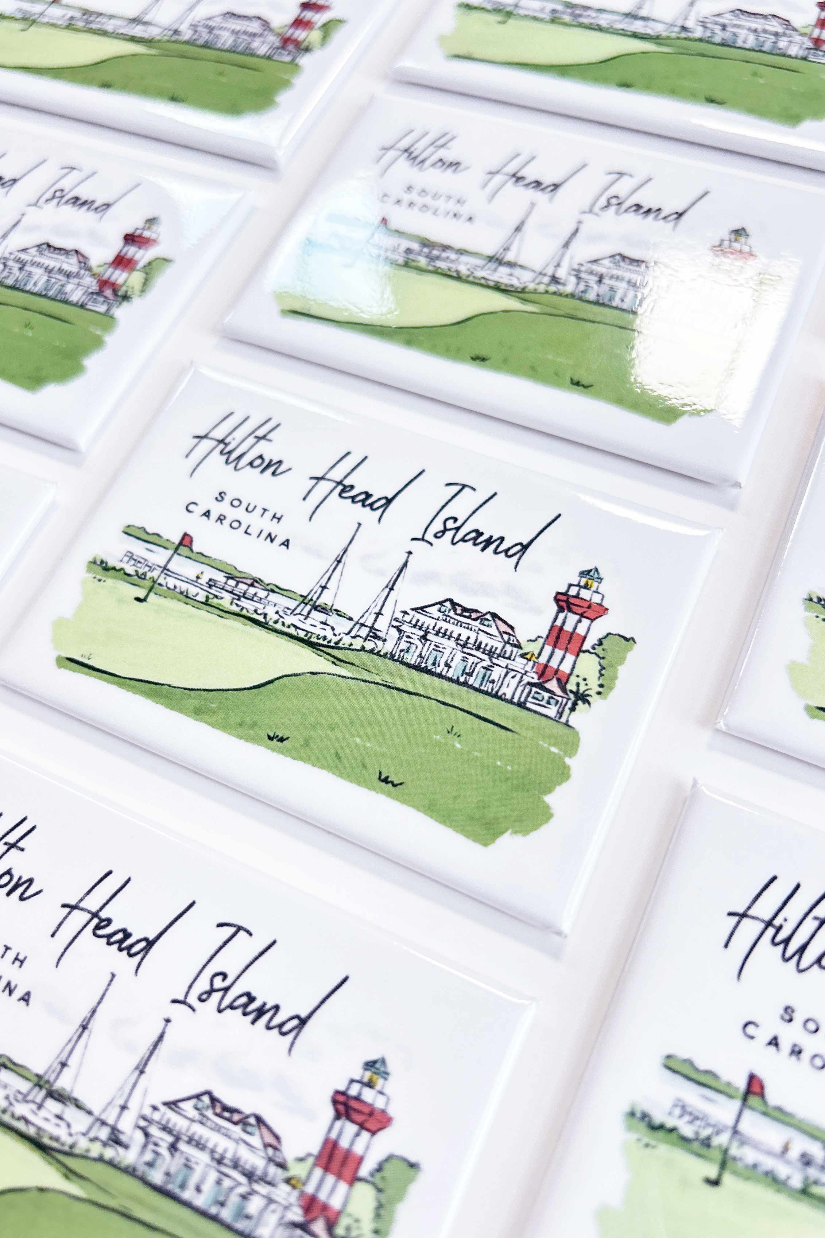 Texture Design Co – wholesale Magnet – Sherbetmålade gator - Hilton Head-magneten3