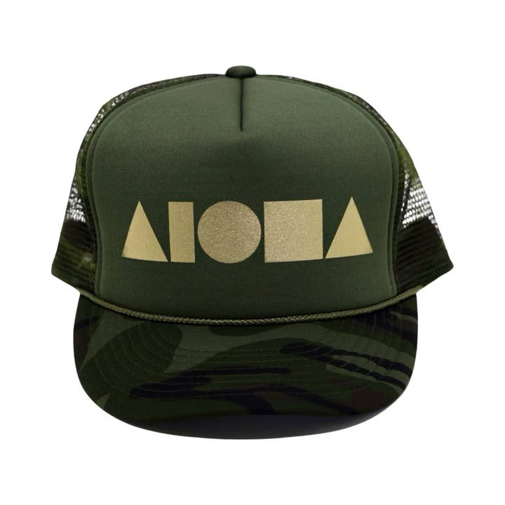 CAMO/GOLD Adult Trucker for wholesale by Soley Aloha