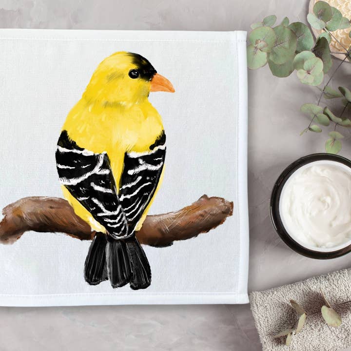 MerikaArt - Wholesale Wash Cloth - American Goldfinch Washcloth2