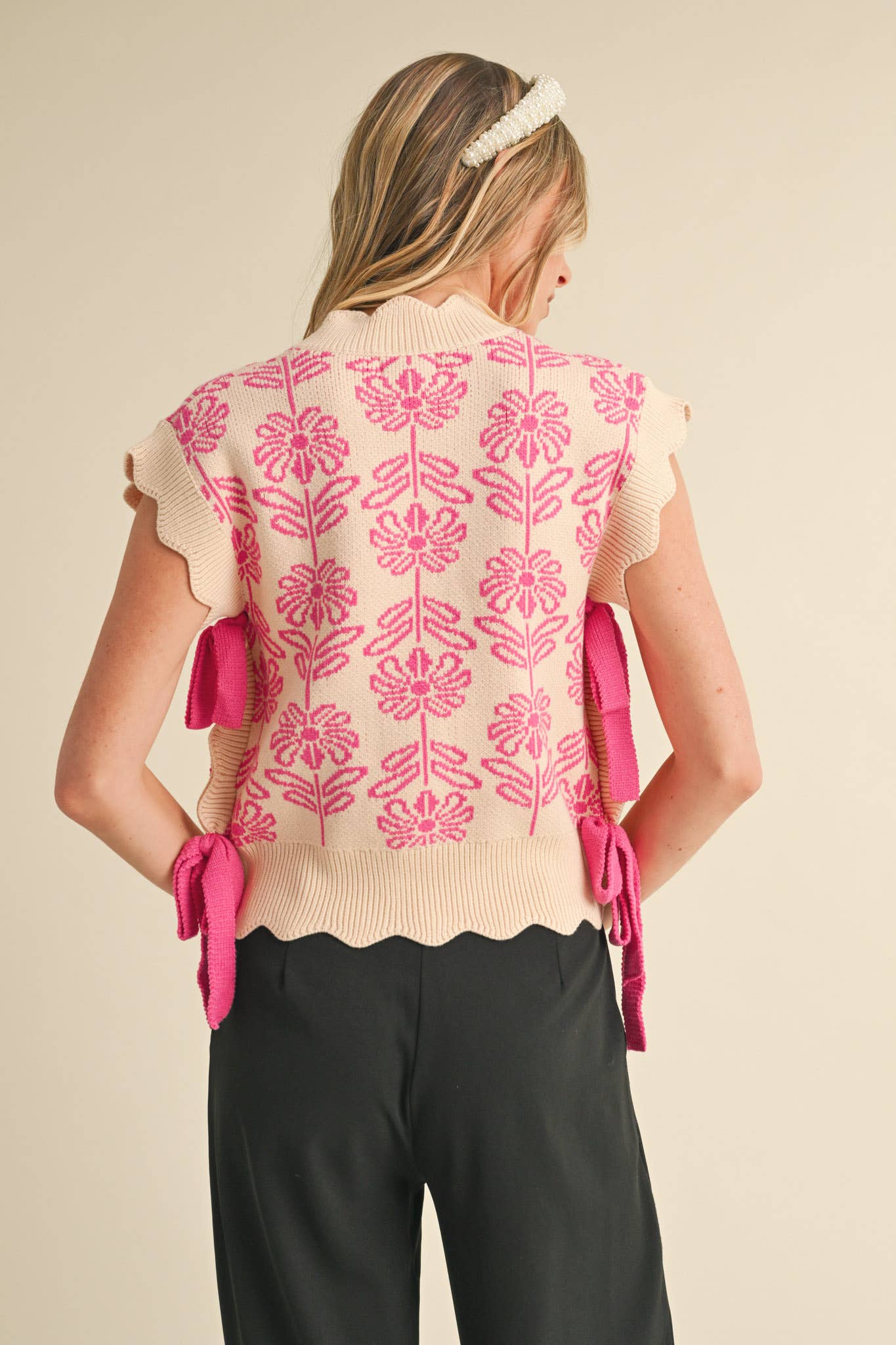 &MERCI – wholesale Tröjväst – Dam – MOCKNECK BLOMMIG TRÖJVÄST MSW1074397