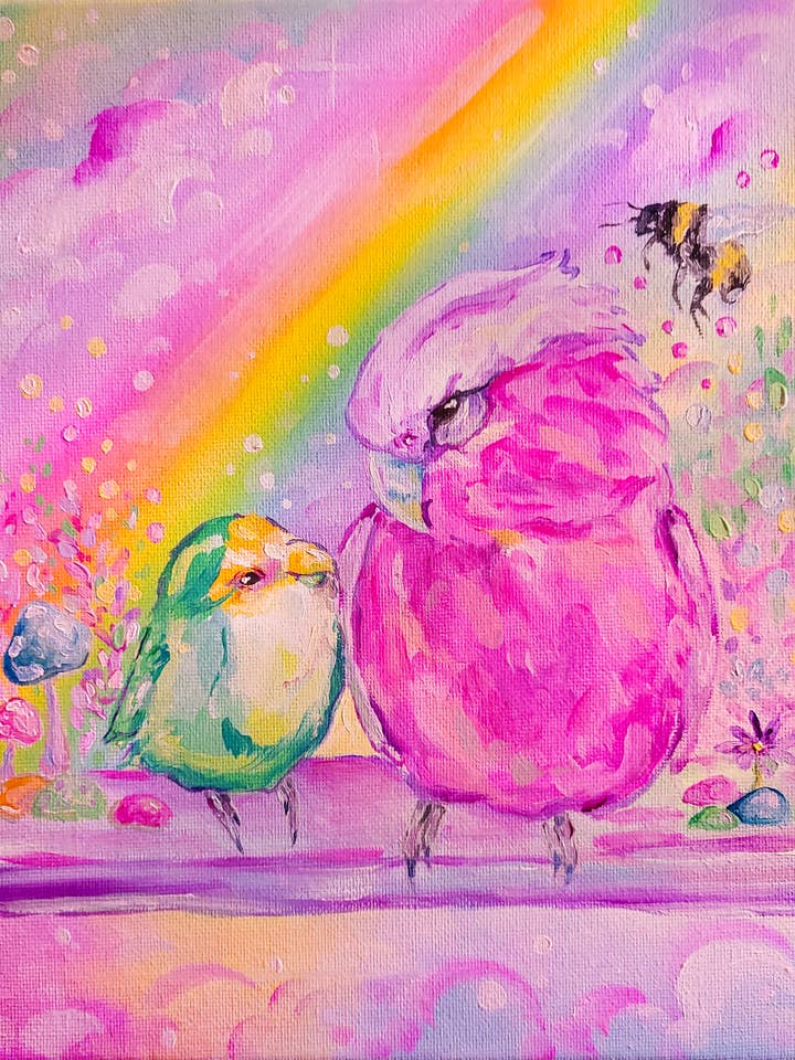 Lovebirds Print for wholesale by Shelby DeGarmo Art