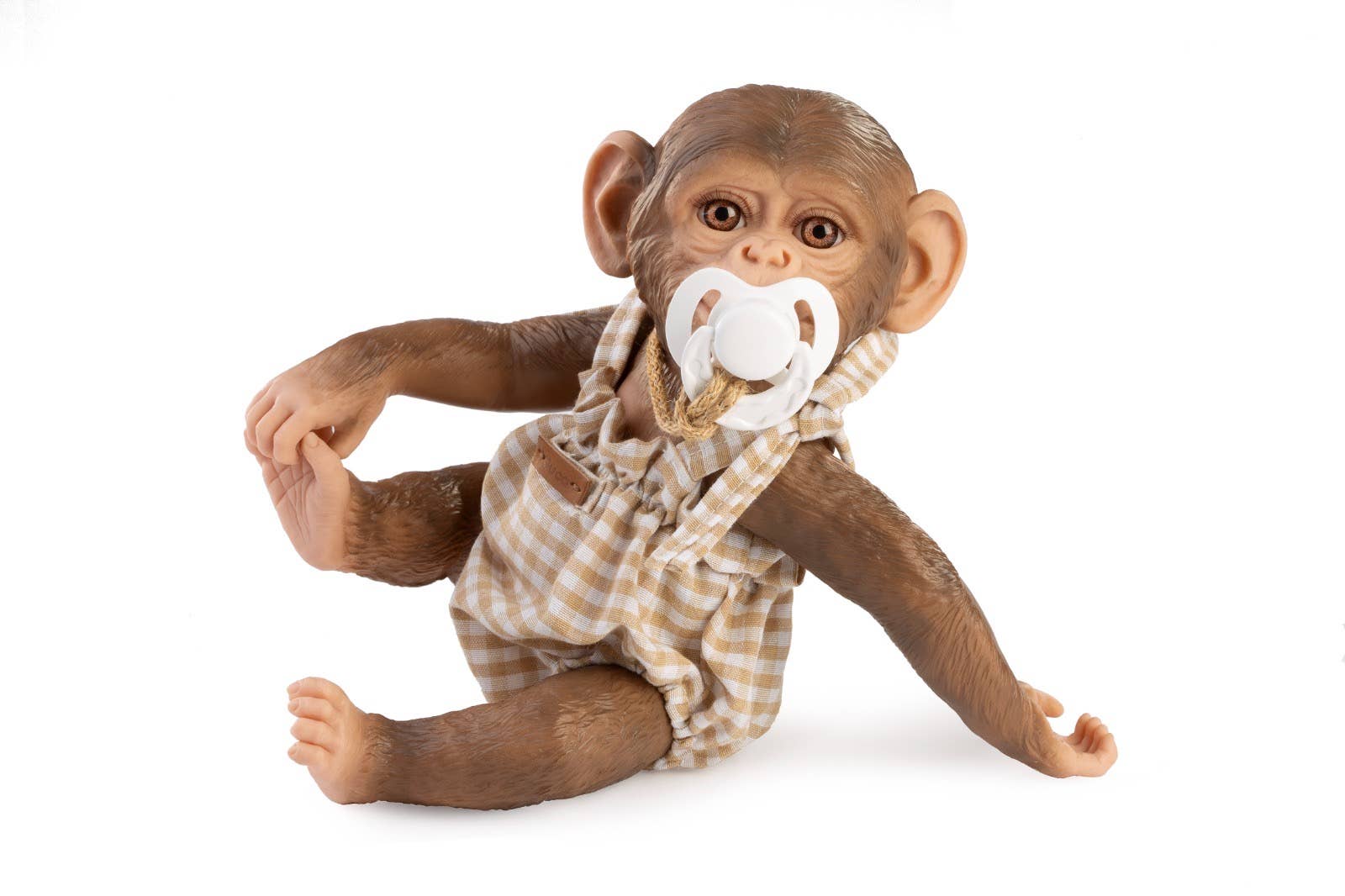 Muñecas GUCA - Wholesale Doll - Kids - REF. 991 MONO Reborn white and beige checkered dungarees 32 cm