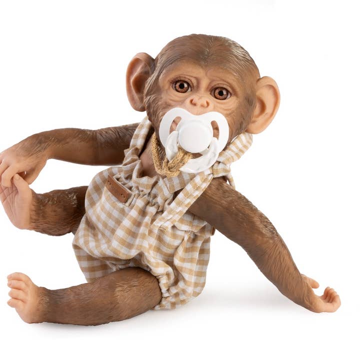 Muñecas GUCA - Wholesale Doll - Kids - REF. 991 MONO Reborn white and beige checkered dungarees 32 cm0