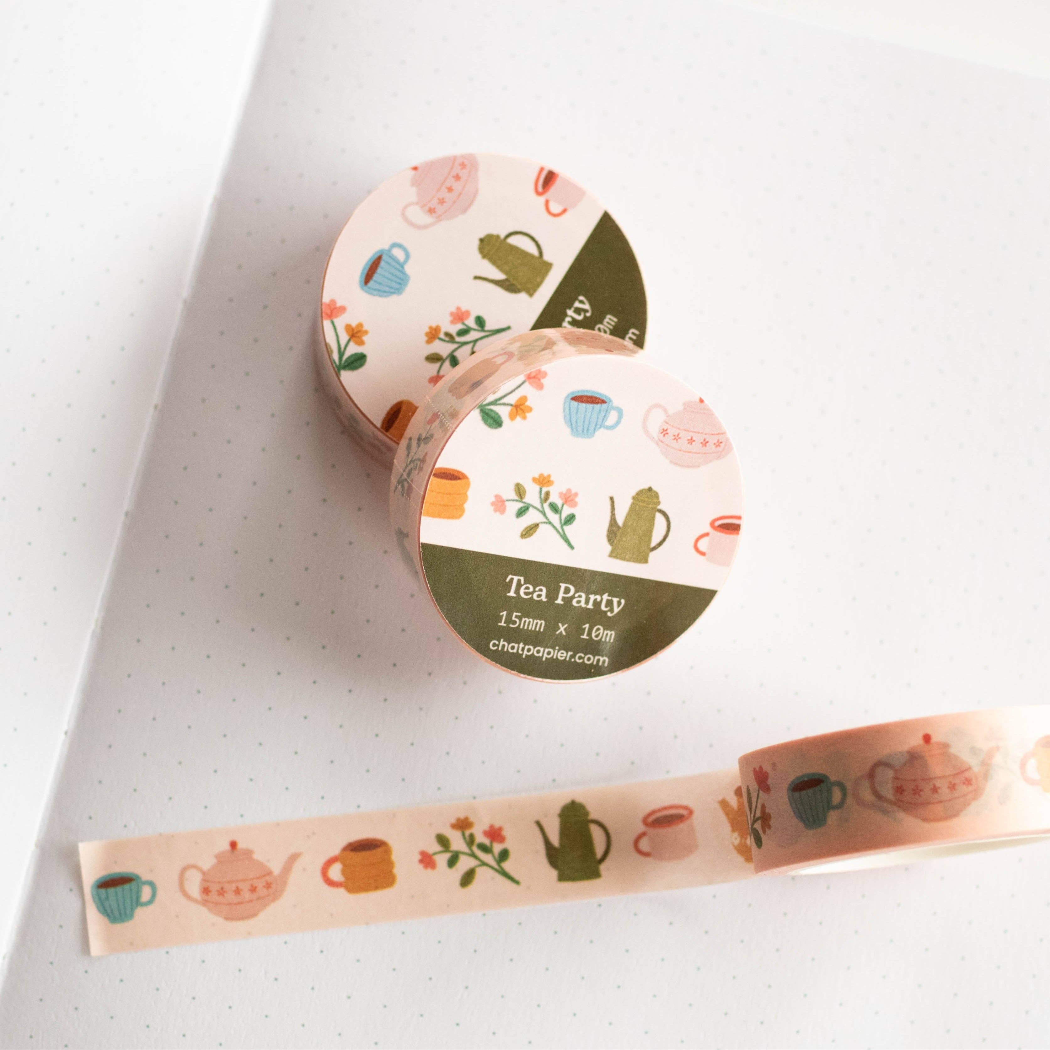 Chat Papier - Wholesale Washi Tape - Tea Party Washi Tape3
