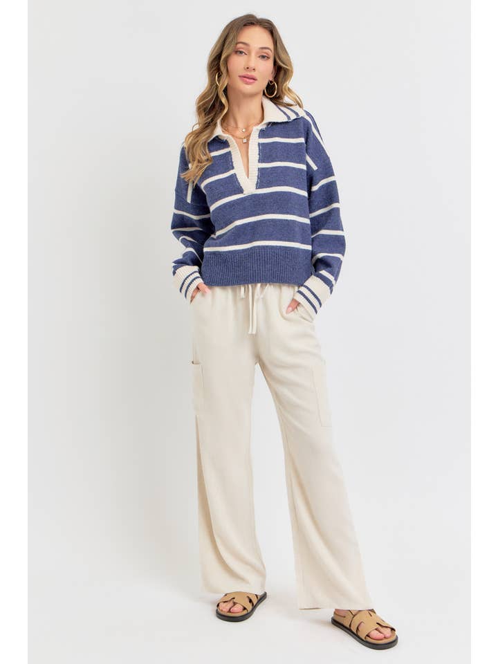 Sweet Lovely by Jen - Wholesale Knit Sweater - Women's - STRIPED EVERYDAY KNIT SWEATER14