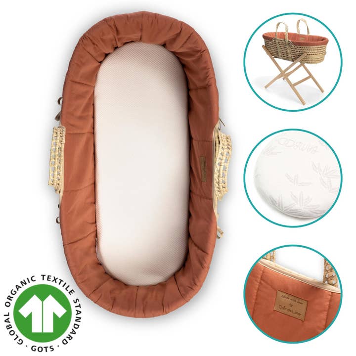 Clair De Lune – wholesale Bassinet – Baby – Organic Palm Moses Basket15