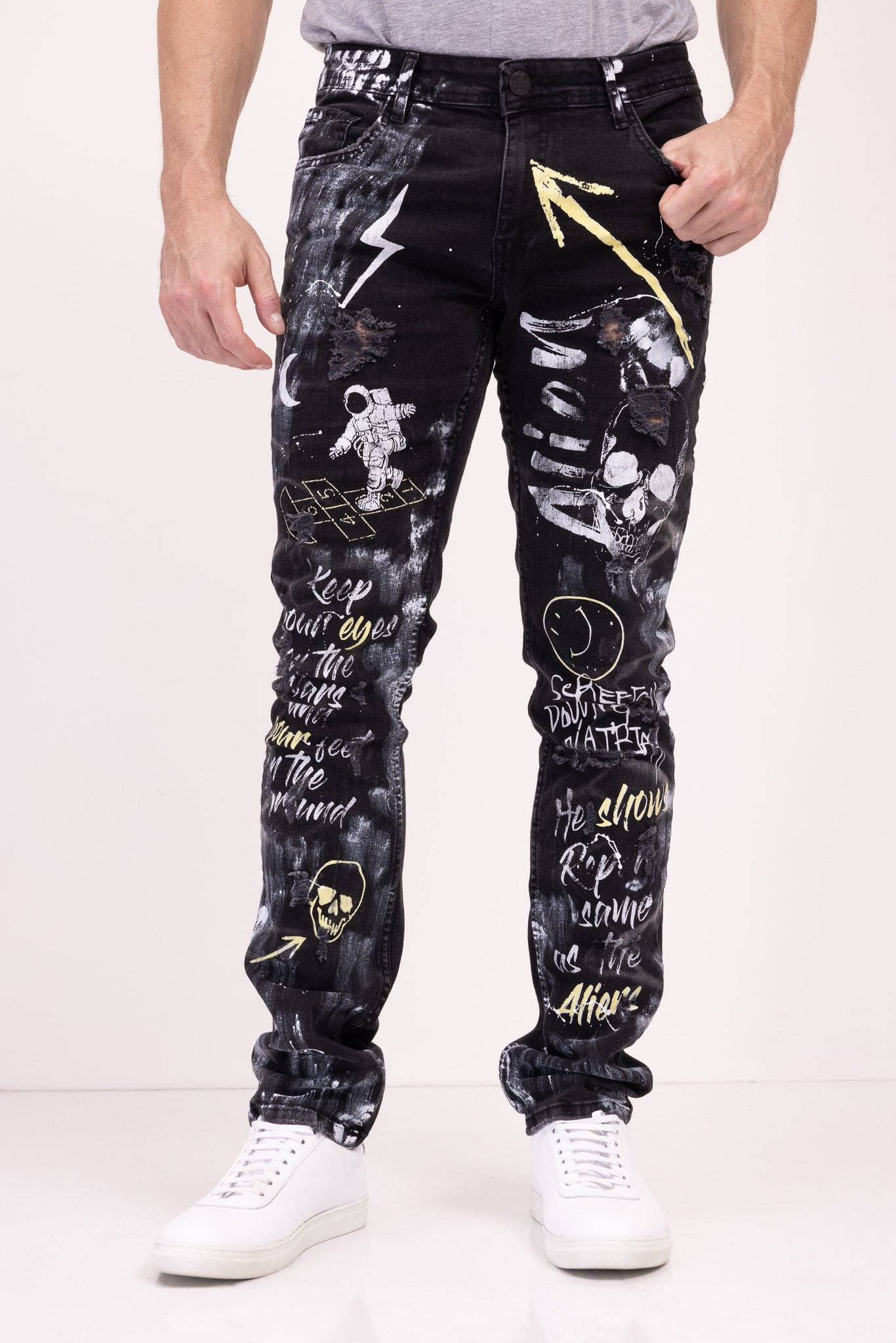 Men's Alien Denim Jeans - Black for wholesale on Faire0