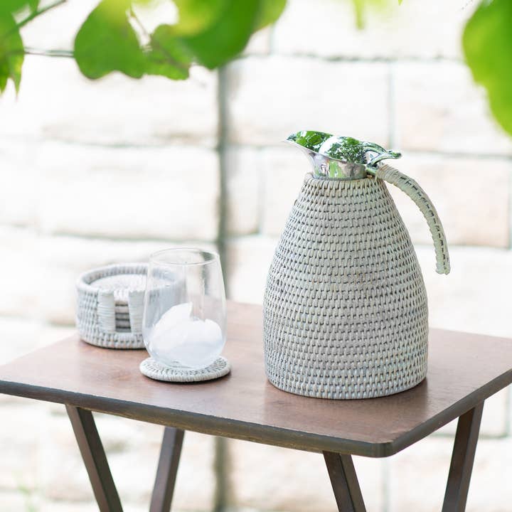Artifacts Trading Company - Vente Carafe - Thermos Artifacts Rattan™ en acier inoxydable de 1,5 litre
