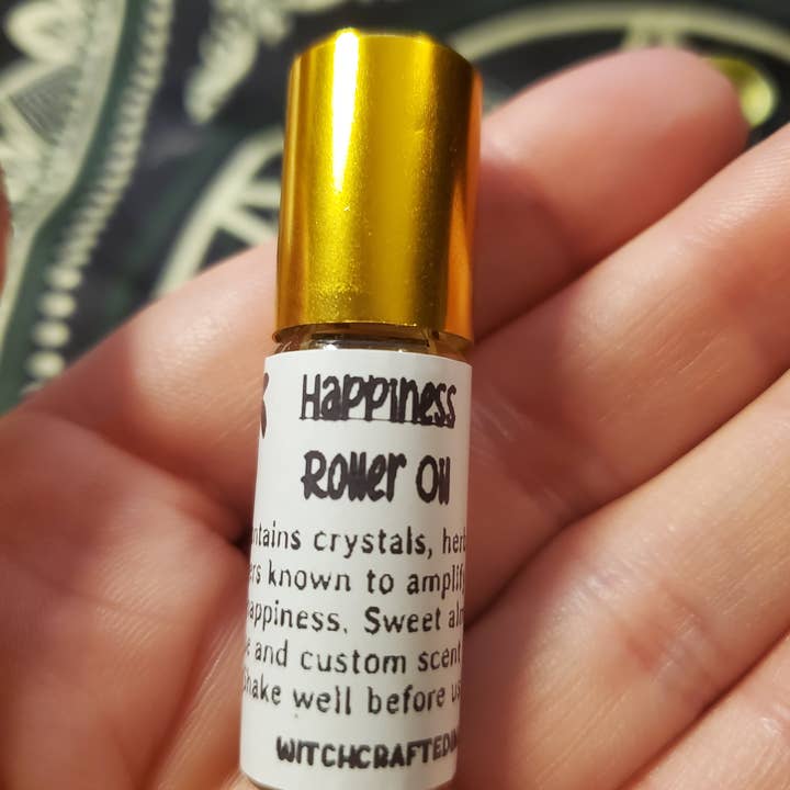 Felicità Roller Olio Profumo Salute Olistica Bellezza Piccolo per la vendita all'ingrosso da parte di Witchcrafted in MI
