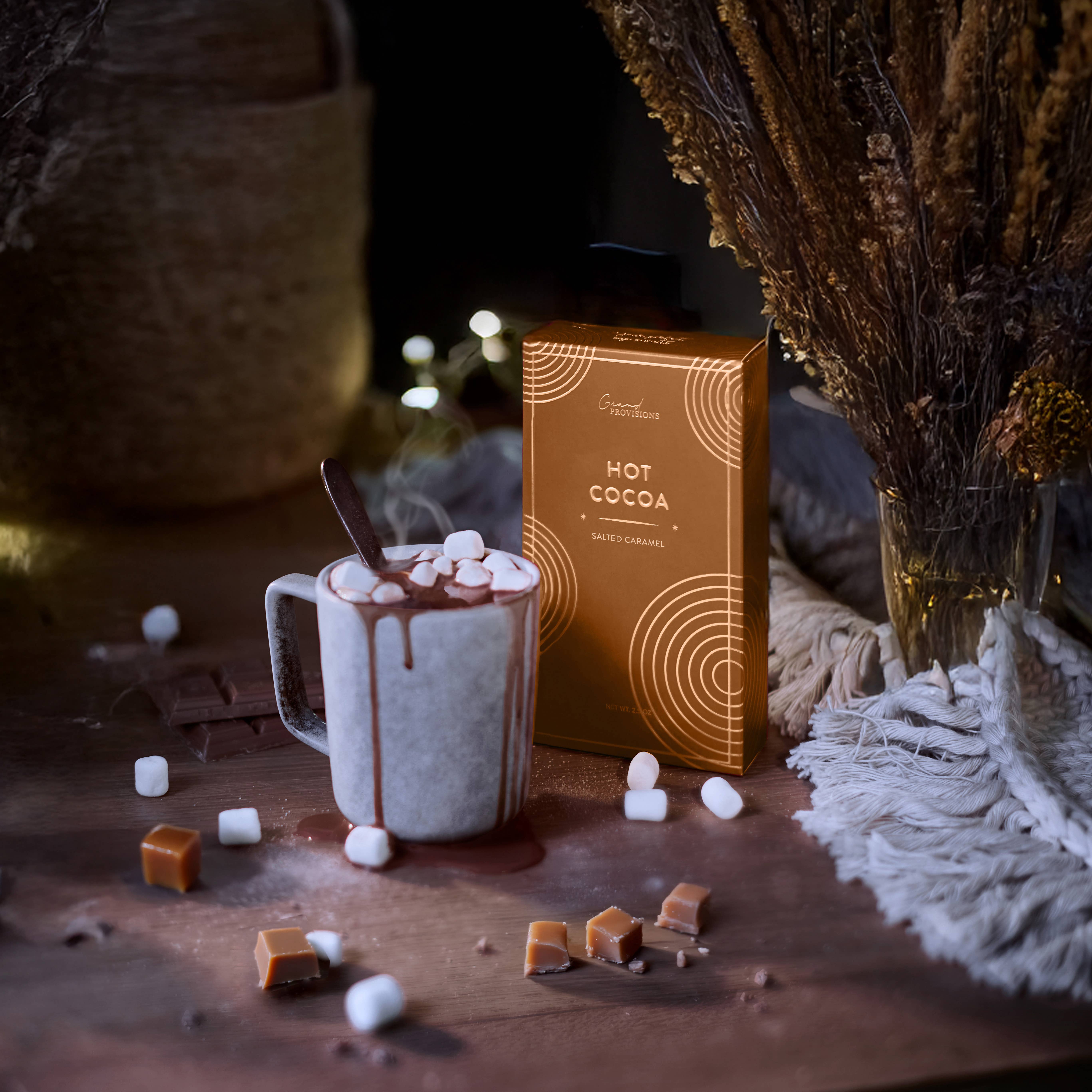 Grand Provisions - Wholesale Hot Cocoa Mix/Kit - Fall & Holiday Hot Chocolate - Salted Caramel (2.5 oz)1