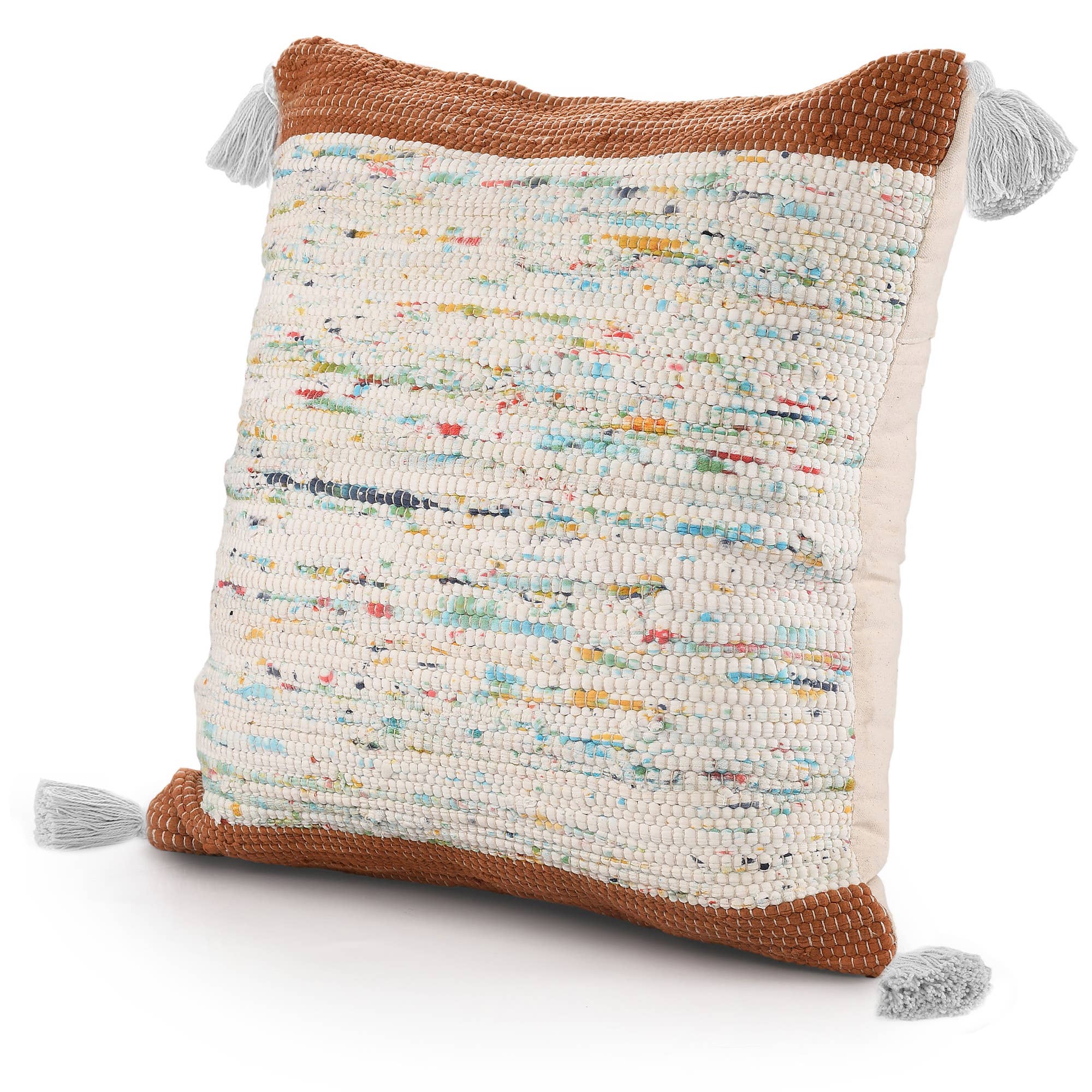 LR Home - Vente Coussin décoratif - Coussin décoratif moderne en coton tissé à la main Ravina1