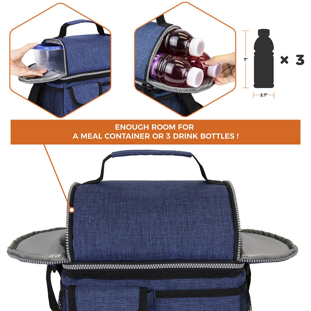 OPUX - Wholesale Lunch Bag/Box - Two-Sided Double Deck Insulated Lunch Box - 16 Cans23