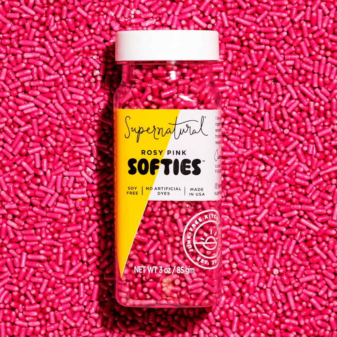 Supernatural - Wholesale Sprinkles - Dye-Free Softies Sprinkles: Rosy Pink0