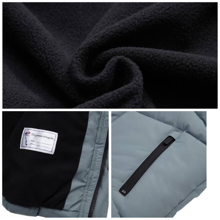 Rokka & Rolla - Wholesale Puffer Jacket - Kids - Boys' Grid Winter Coat Kids' Fleece Lined Jacket10