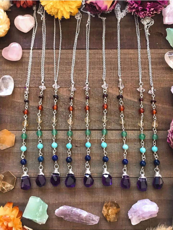 Mini Chakra necklace for wholesale by Wingostarrjewelry
