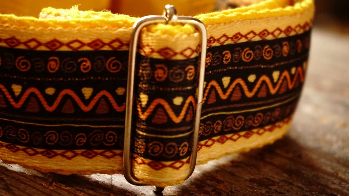 hundsfutter - Vente Collier – chien - Collier large jaune pour chiens9