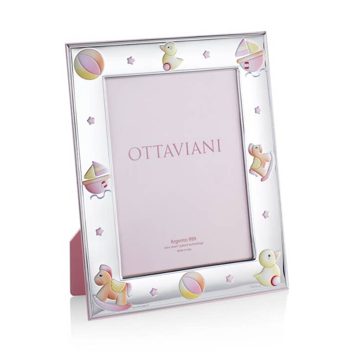 Fotolijstje meisjes ‘Toys’ in miro-zilver voor wholesale door Ottaviani