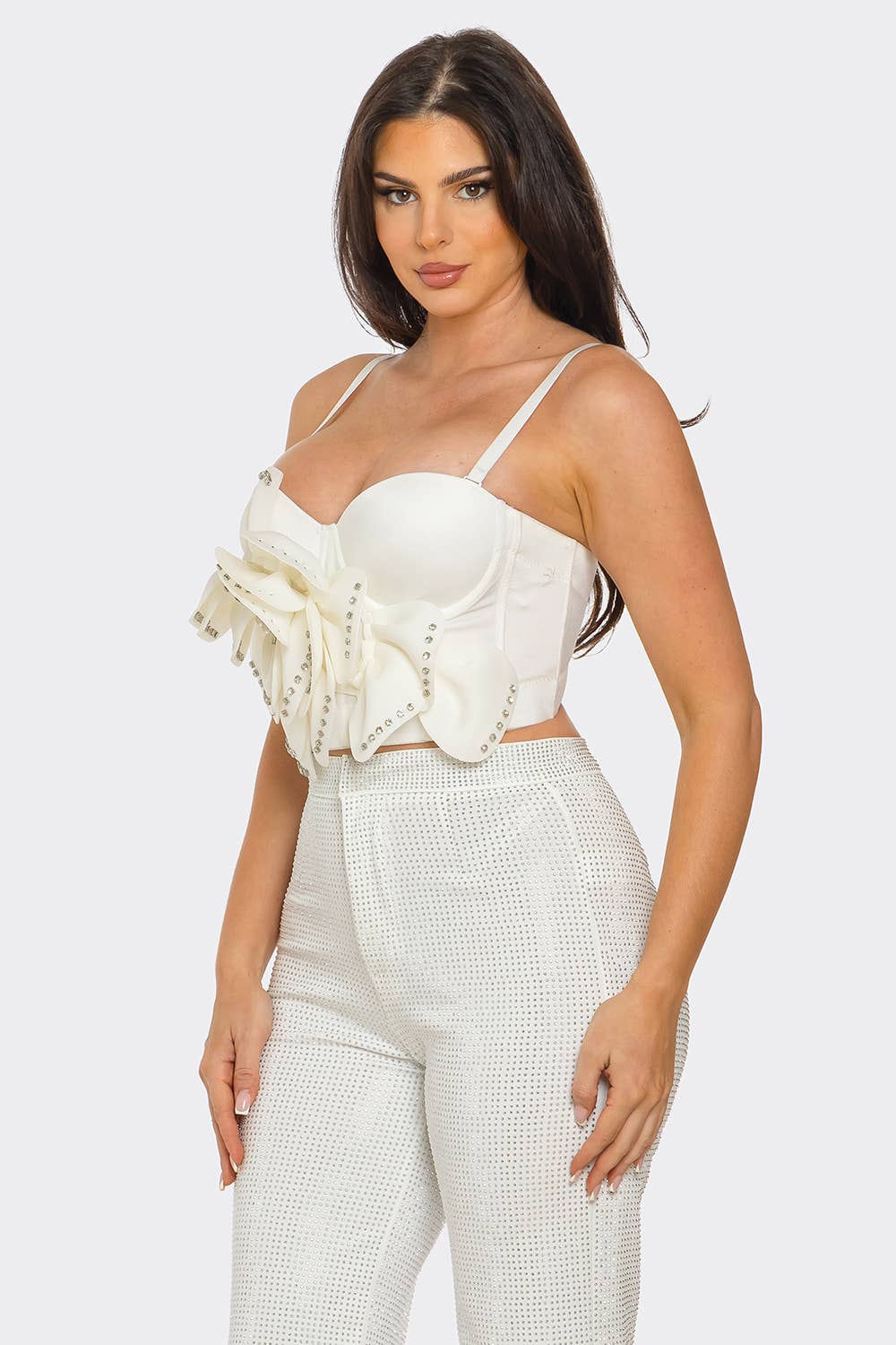 NEWGENS - Wholesale Corset - Women's - NT1113A 3D Floral Bustier Crop Top15