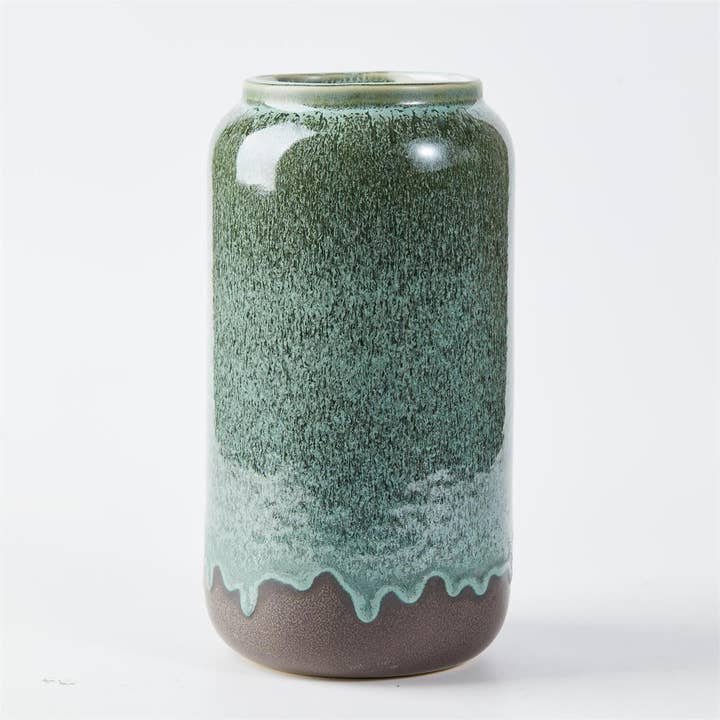 Truu Design Dipped Glaze Ceramic Vase, 5.1"x10" for wholesale by Truu Design