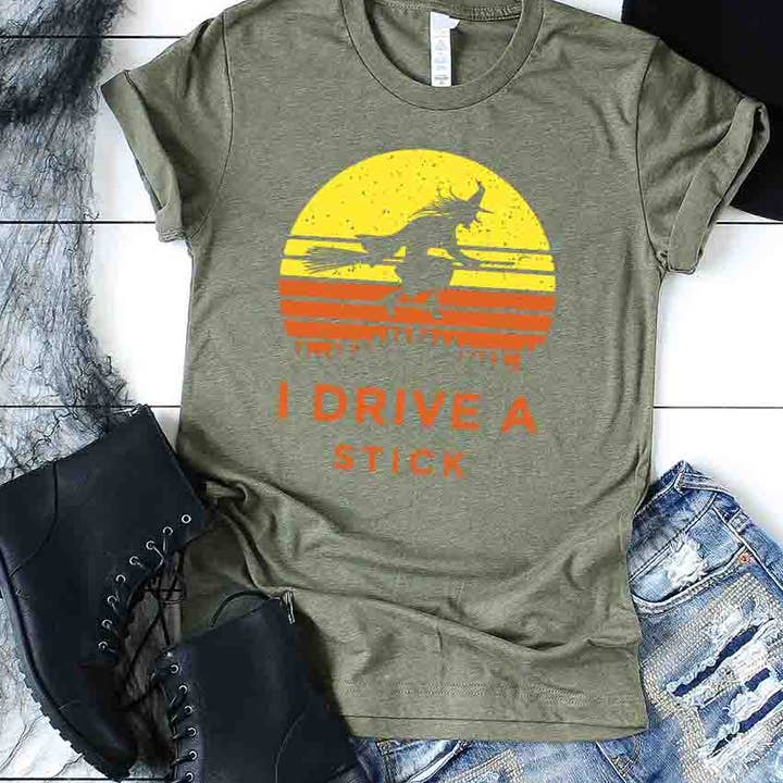 Witch Halloween Graphic Tee for wholesale by Kissed Apparel