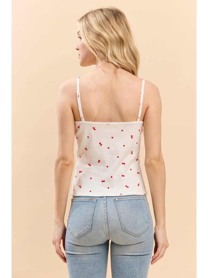 Heart & Hips - Wholesale Camisole - Women's - JC54289P - LACE TRIMMED BOW TIE CAMISOLE TANK12